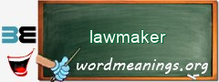 WordMeaning blackboard for lawmaker